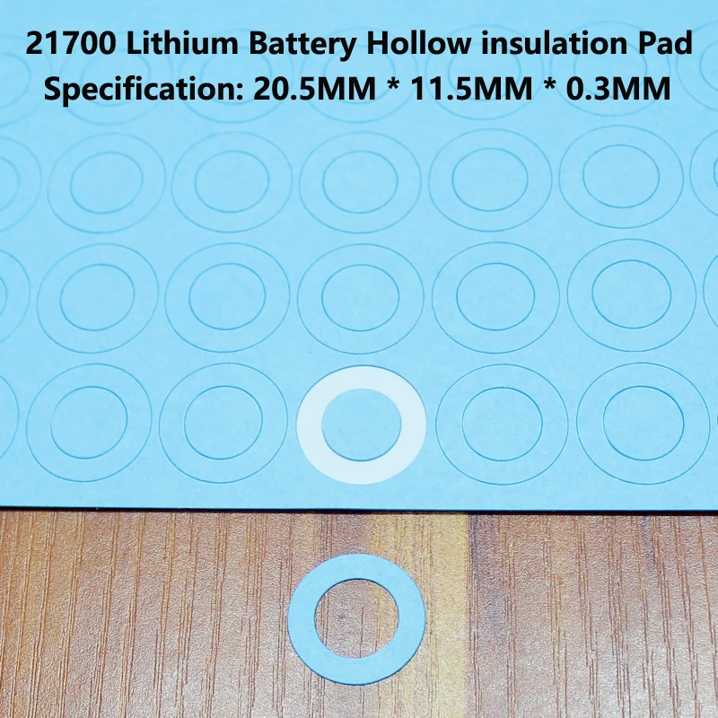 100pcs/lot 21700 Lithium Battery Positive Insulation Gasket Hollow Flat Head Pad Meson Diameter 20.5*11.5mm