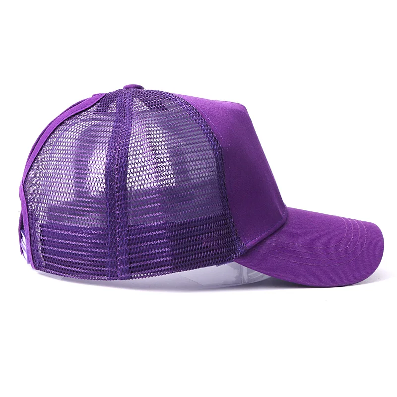 New Baseball Caps Mesh Spring Summer Outdoor Sprot Hat With Ponytail Hole Breathable Snapback Adjustable Caps For Men And Women