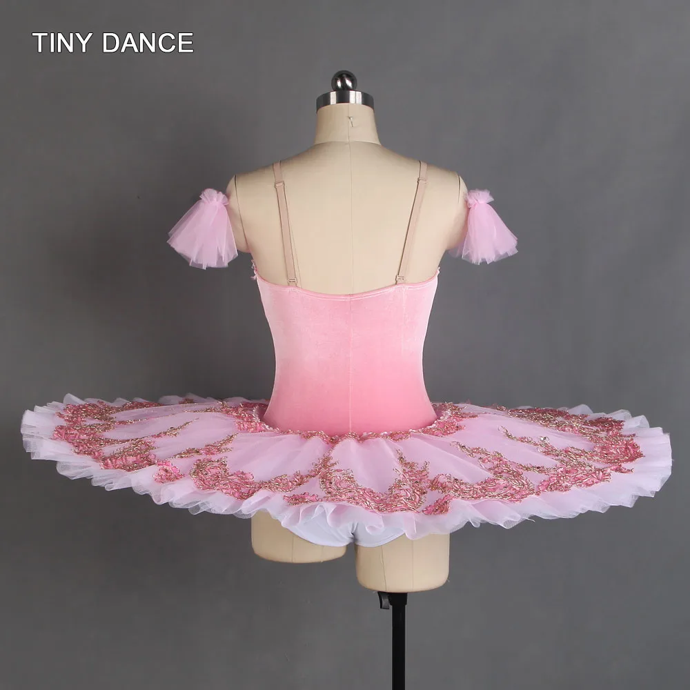 Sugar Plum Fairy Professional Tutu for Grils and Women Pale Pink Stretch Velvet Bodice Ballet Dance Tutu Competition Tutu