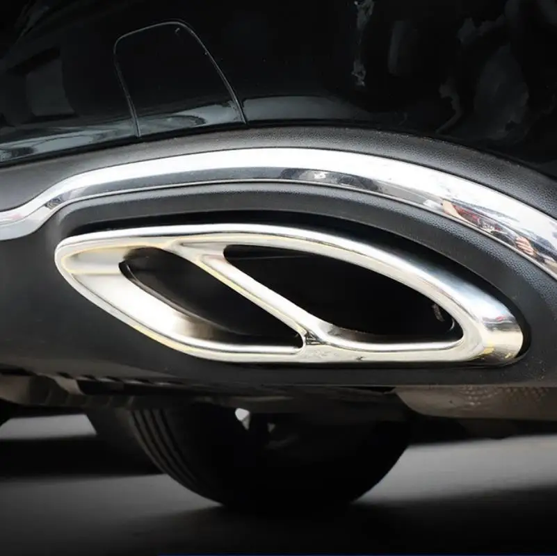 

For Mercedes Benz A Class W177 V177 A180 A200 A220 A250 2019 304 Stainless Steel Car Tail Throat Exhaust Pipe Cover Trim Sitcker