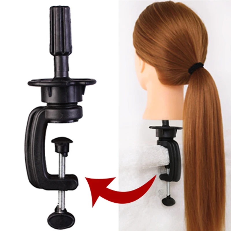 Black Wig Head Stand Adjustable Mannequin Holder For Training Mannequin head Metal And Plastic Material Table Clamp Salon Tools