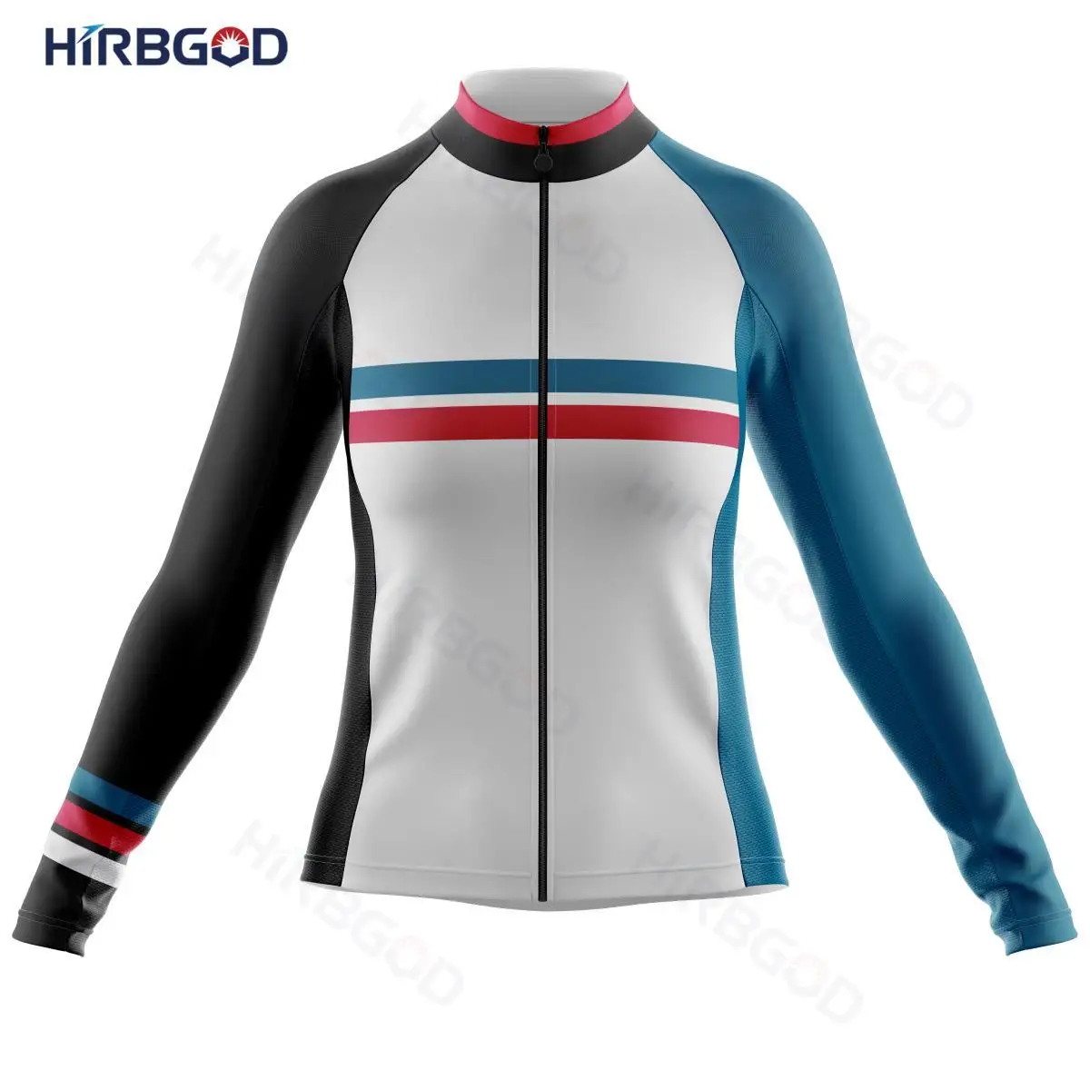 HIRBGOD New Color Spot Dot Women Cycling Jerseys Long Sleeve Thermal Bicycle Clothing Autumn Quick Dry Bike Wear Top Uniform