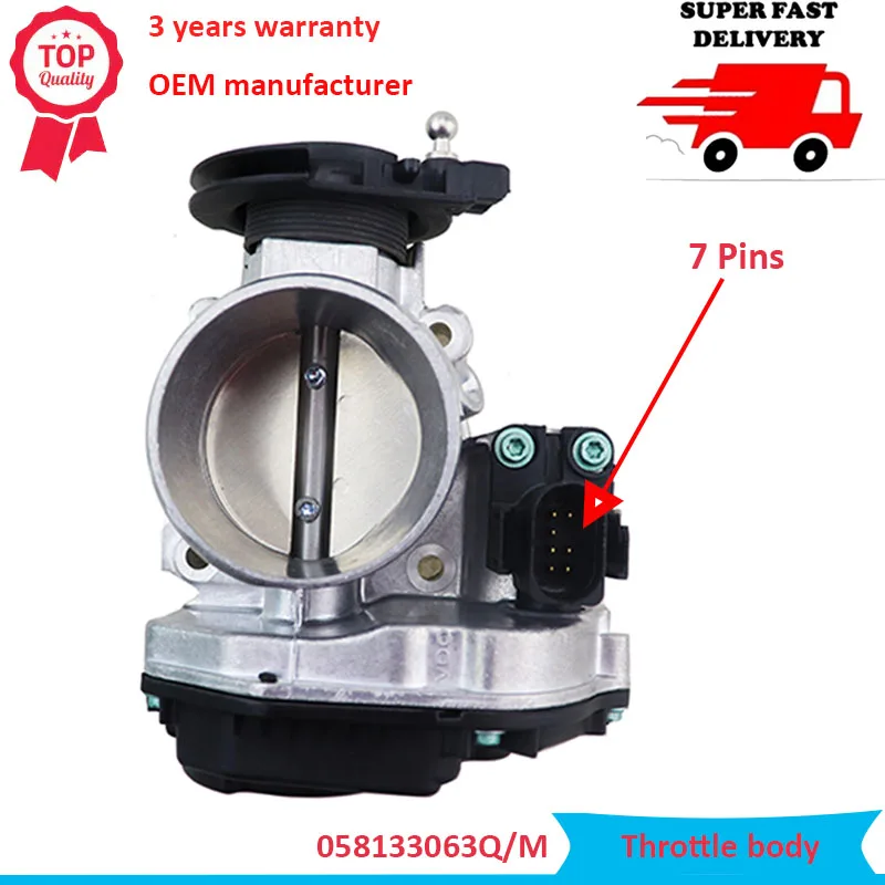 OE 058133063Q 058133063M 56MM Throttle Body For Audi A4 Quattro VW Passat 1.8T Throttle Valve 408237212008Z