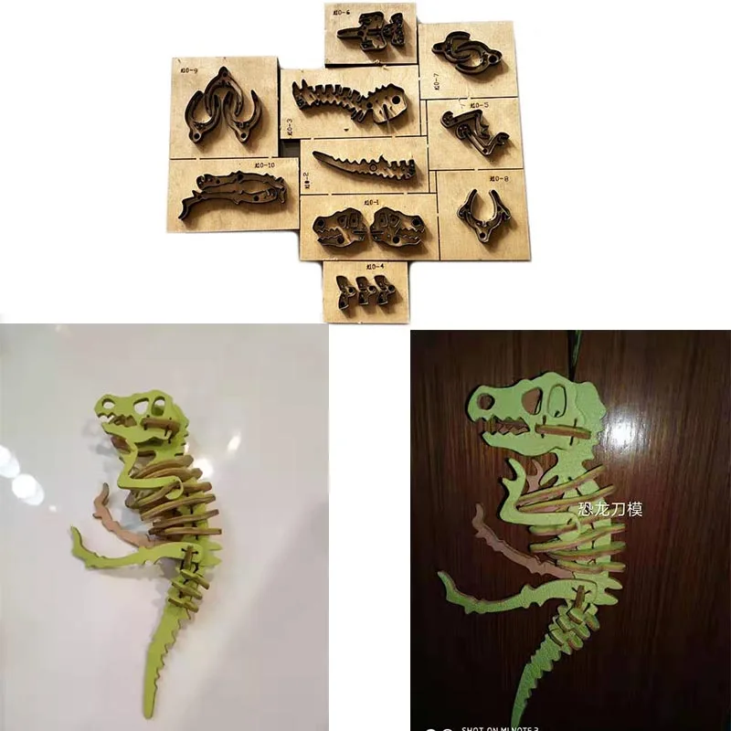 Japan Steel Blade Rule Die Cut Steel Punch Dinosaur Skeleton Cutting Mold Wood Dies for Leather Cutter for Leather Crafts