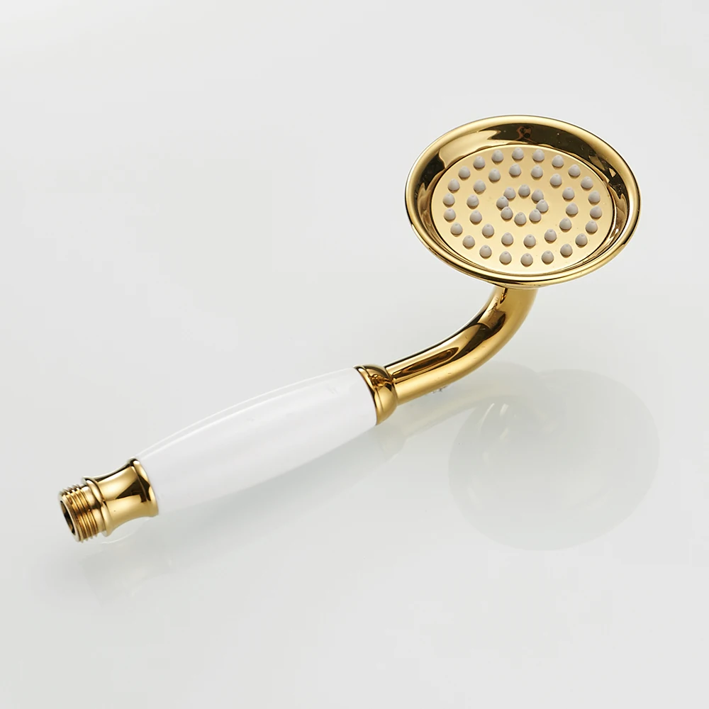 Chrome/Antique Brass/Black Bronze Golden Brass Ceramic Handle Shower Head Telephone Style Bathroom Hand Shower Head Spray