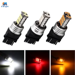 2PCS 3157 P27/5W T25 3057 4057 4157 Led Car Bulbs Brake Stop Parking Light Canbus NO Error Nonpolarity White Amber Red 12V 4014
