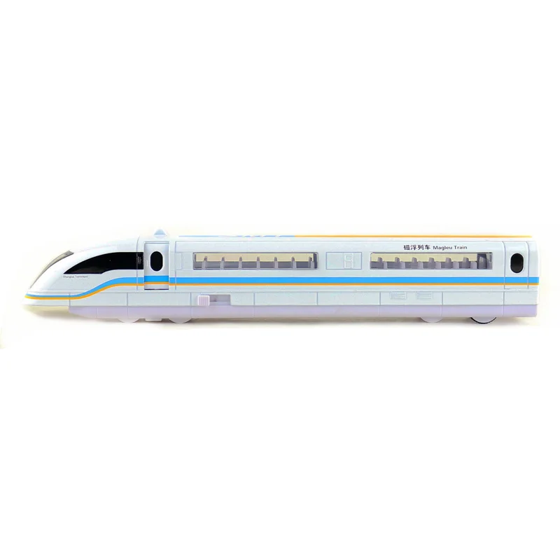 Hot 1:87 Maglev train alloy model,simulation sound and light pull back toy,children's high-speed rail model,free shipping