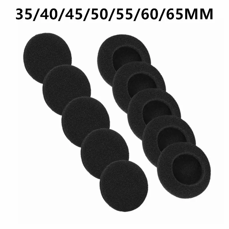 35/40/45/50/55/60/65MM Headphone Replacement Foam Pad Ear Pad Sponge High Quality Stretch Cotton Headphone Case Ear Pads