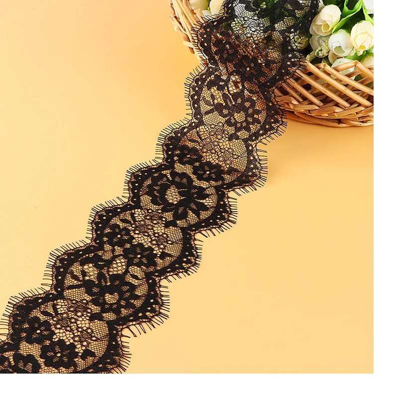 

3 Meters/ 9.5 Wide eyelashes lace fabric underwear clothing fake collar lace accessories non-elastic lace fabric