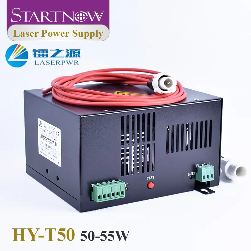 

Startnow HY-T50 Laser Power Supply 110/220V For 50/55W CO2 Laser Tube HY 50W Source Cutting Engrave Machine Parts HY-50W Device