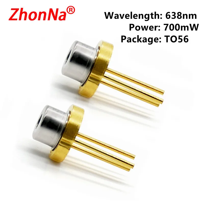 HighPower Đỏ Laser Diode 638nm700mW DIY ModulePackage TO56 Số ZN-LDR-009 DIY Quang Ánh Sáng Cảm Biến EmittingTube Φ5.6mm (Mới)