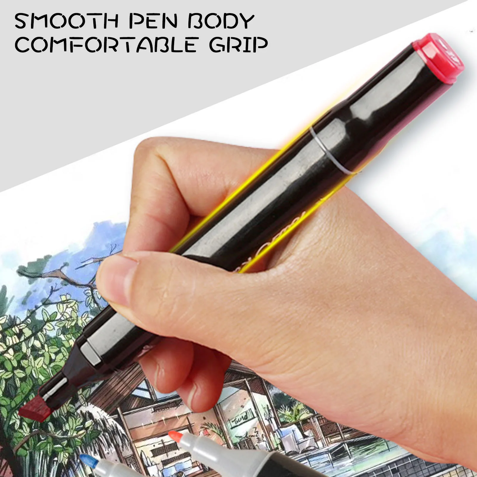 36/40/60/80 ألوان النفط القائم على مزدوجة الرأس الملونة علامات مجموعة 3 أقلام حبر هلام ملونة للأطفال الكبار الكتابة الرسم العبث