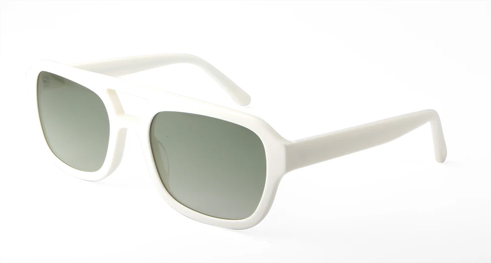 VE Designer Quadratische Sonnenbrille für Damen, Hochwertige Weiße Acetat-Sonnenbrille für Herren, Doppelbrücken-Design, Große Gläser, Oculos – Detail 14