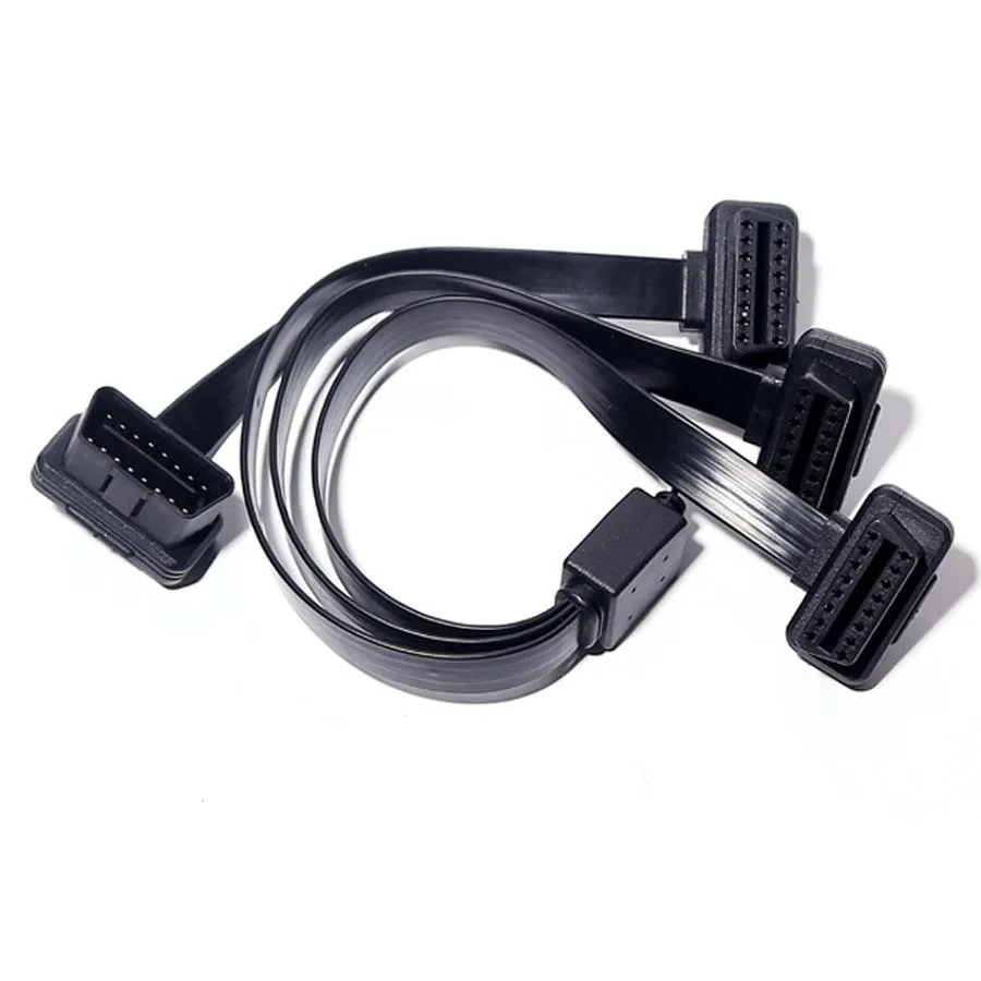 1 To 3 Female Converter Adapter Car OBD2 Splitter Cable for Auto Diagnostic OBD 2 II Male To Female Y Cable Extension Split Cord