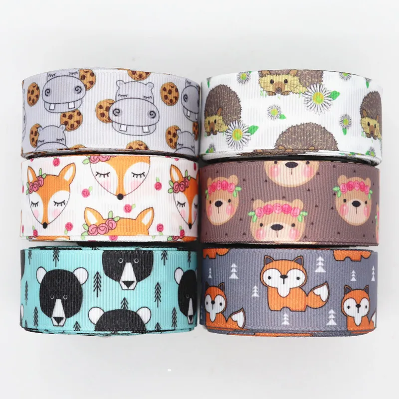 10 Yards 1'' 25MM Ripsband mit Tiermotiven für Haarschleifen, DIY-Bastelmaterial Y19122403 – Detail 2