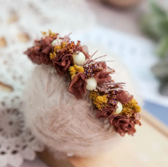 Diademas de flores para bebé con perlas, accesorios para el cabello para recién nacido, estudio fotográfico