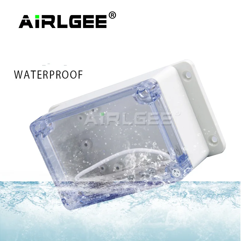 Transparent Cover Waterproof Sealed Plastic Box Electrical Enclosure Case With Fixed Ear IP65 Outdoor ABS  Junction Wire Box