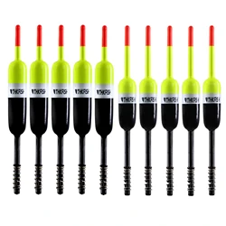 THKFISH 5pcs Spring Fishing Floats 1.5in 2.5in Balsa Wood Fishing Slip Bobbers Buoys For Crappie Bass Sea Fishing Buoy Bobber