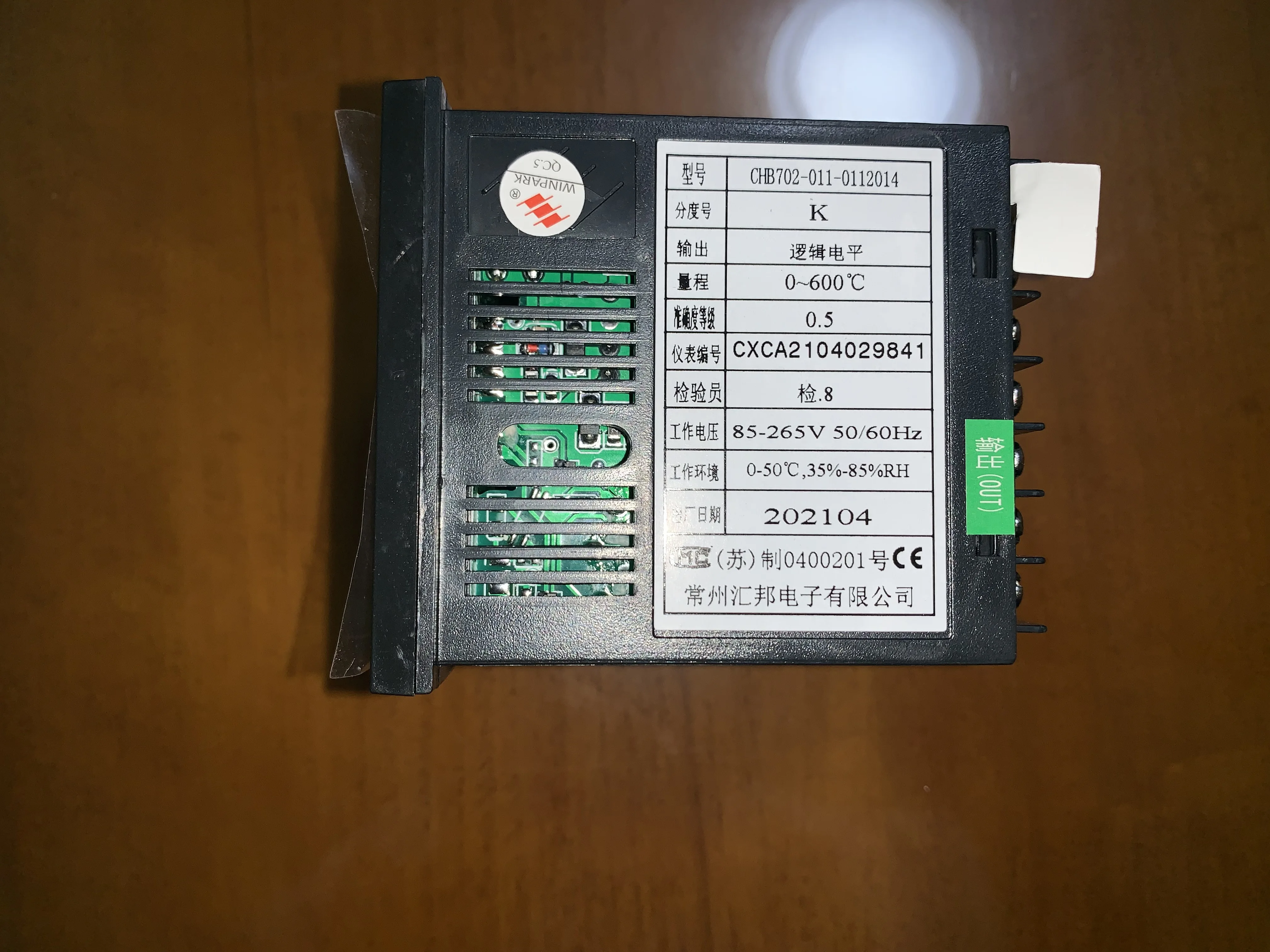 Imagem -02 - Termostato Inteligente Winpark Chb702 Controlador de Temperatura de Estado Sólido