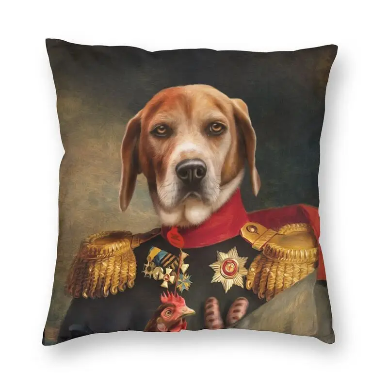 Cool Cute Beagle Dog Portrait Pillow Cover Home Decorative 3D Double-sided Printed Funny Doggy Cushion Cover for Car