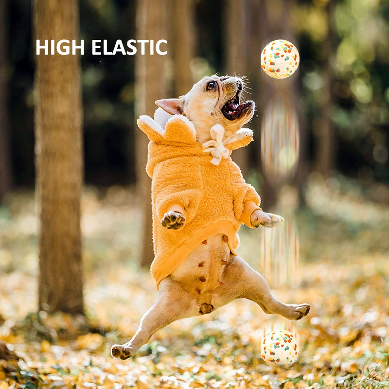 Pet Dog Toy Ball Light Chew Rubber Ball High Elastic Bite Resistance Interactive Throwing Flying Toys for Dogs Pet Accessories