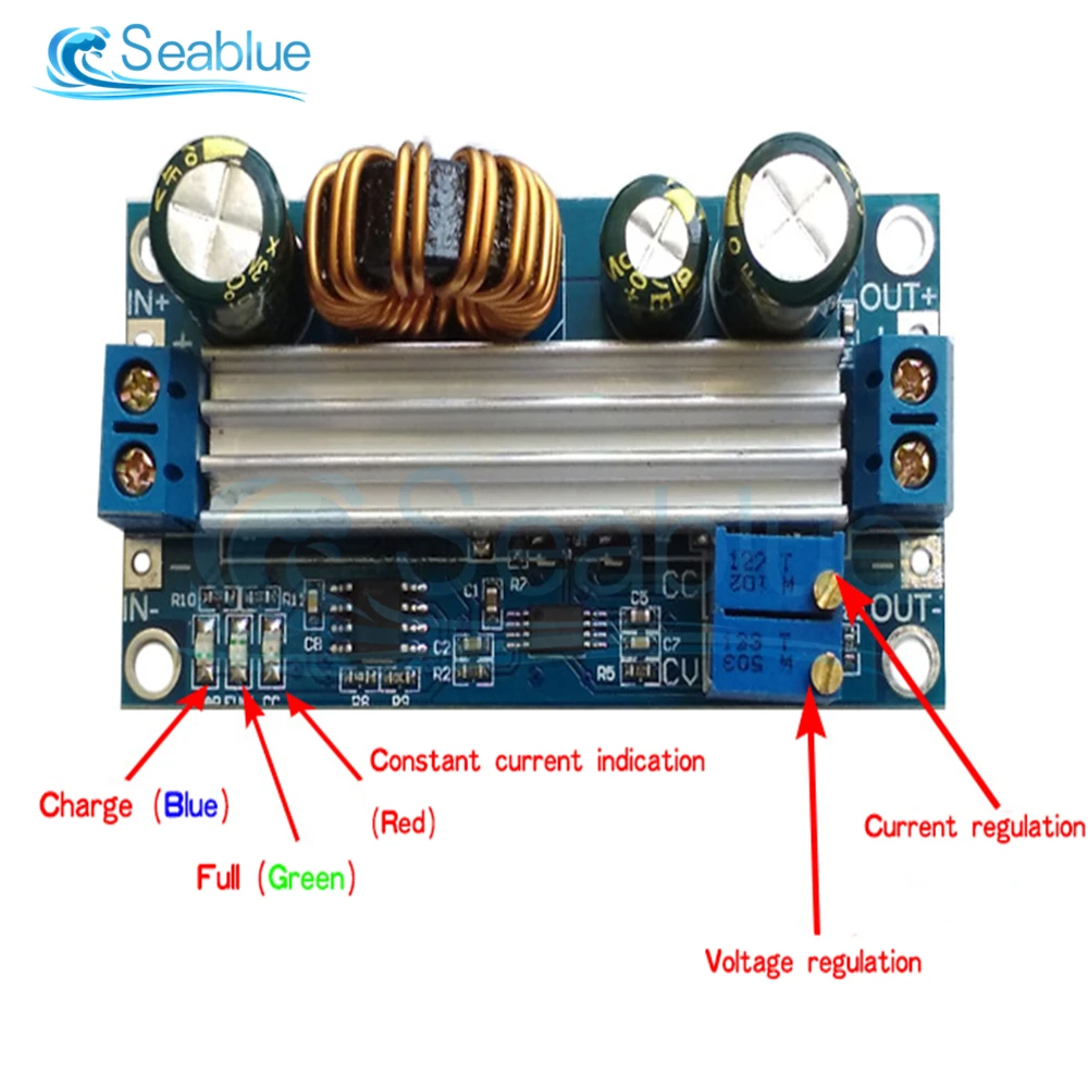 CC CV Adjustable 3A 35W DC 5 -30V to DC 0.5 -30V Step Up Down Buck Boost Converter Power Supply Module Voltage Regulator