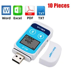 10 Pieces/Lot RC-5 USB Temperature Data Logger High-precision Datalogger Recorder 32000 Reading Point Temperature Recorder