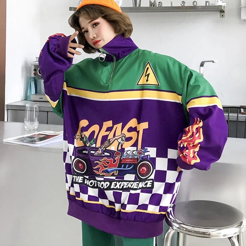 New Harajuku BF felpe cappotto donna e uomo Unisex Hip Hop Streetwear felpe capispalla taglie forti