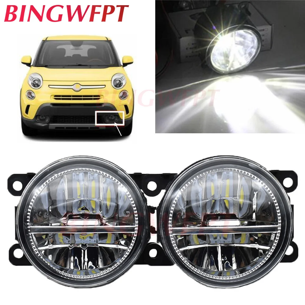 2Pcs Automobiles High Brightness LED Fog Light For Fiat 500L 2012-2015 For Fiat Fullback 2016 2017 Driving Lamp DRL 35500-63J00