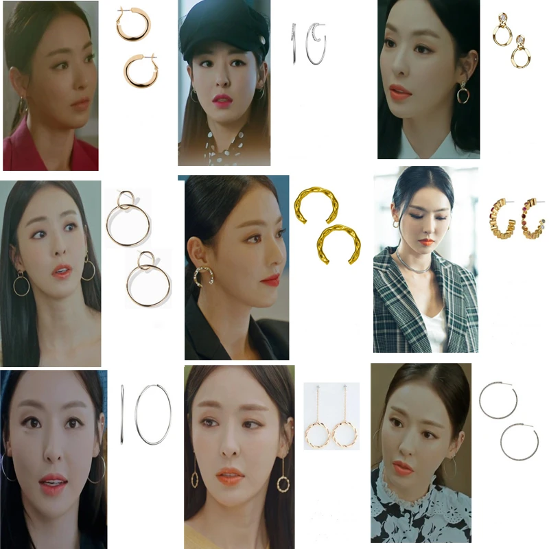 Женские серьги в Корейском стиле, 16 стилей