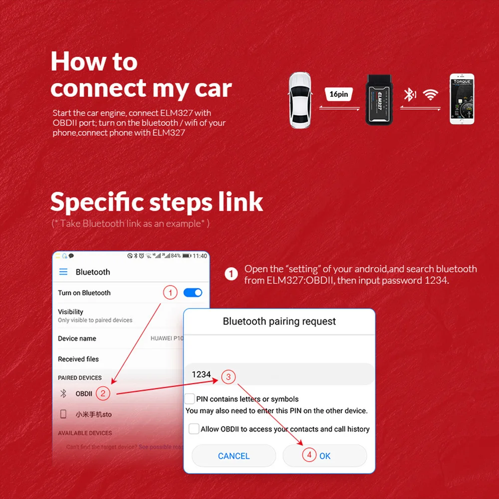 OBDII Diagnostic Tool For Android/IOS ELM327 WiFi/Bluetooth V1.5 PIC18F25K80 Chip ELM 327 V 1.5 ICAR2 OBDSCAN