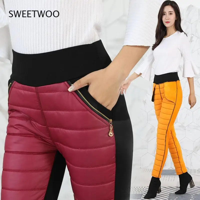 Casual velvet warm pants mother  pencil leggings 2021  stretch pants women jogging leggings