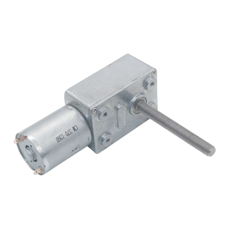 JGY370 Worm Gear Motor, M6 Screw Shaft, 4632-370 Gear Motor, 3V12V6V24V Motor,All-metal worm gear motor, carbon brush tile