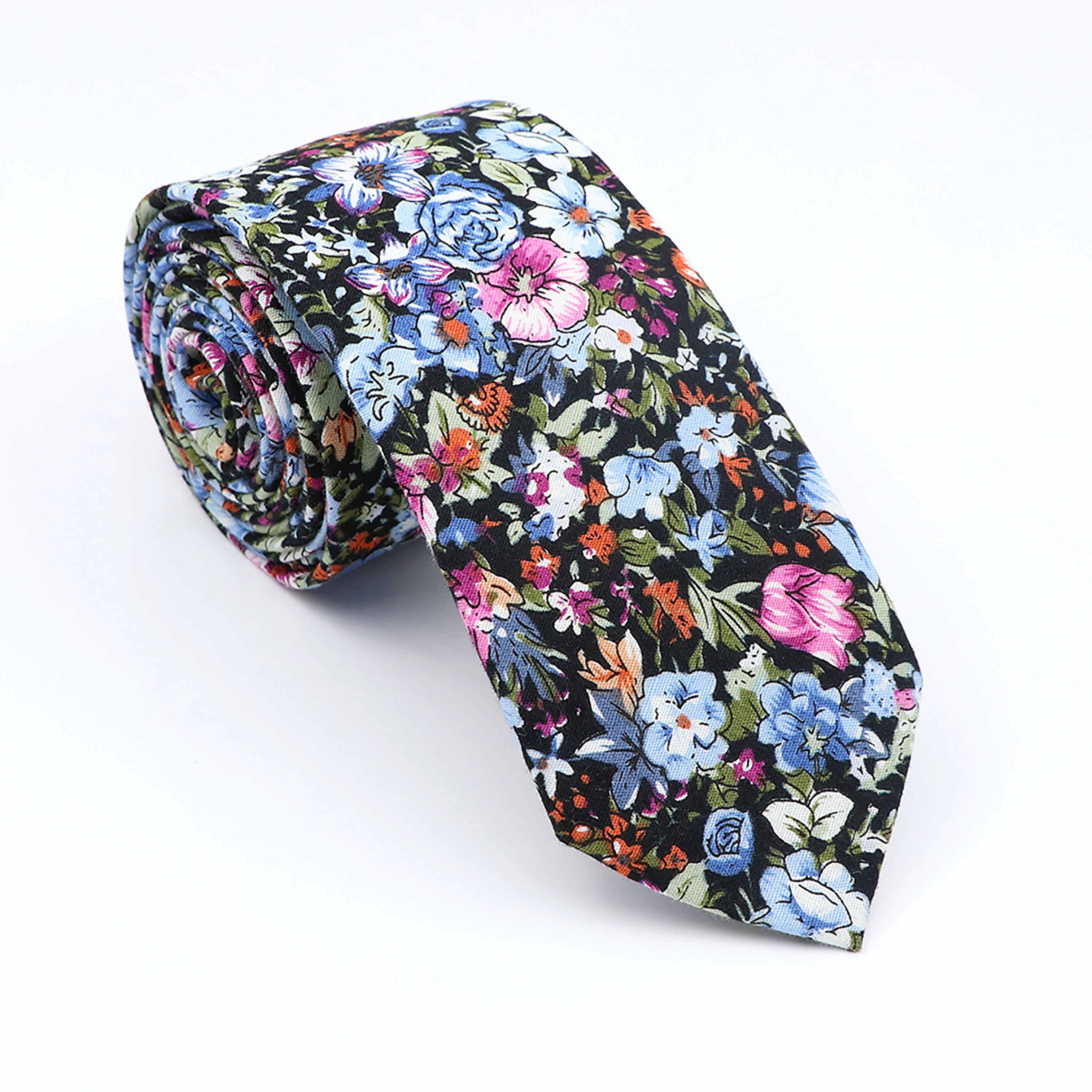 43 estilos 100% algodão masculino laços florais 6cm estreito magro casual terno neckie para festa de casamento camisa acessórios cravat presente