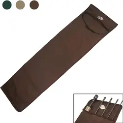 Aventik Cotton Cloth Fishing Rod Sleeve Cover Pole Sock Glove Protector Bag Pouch with 5 Compartments