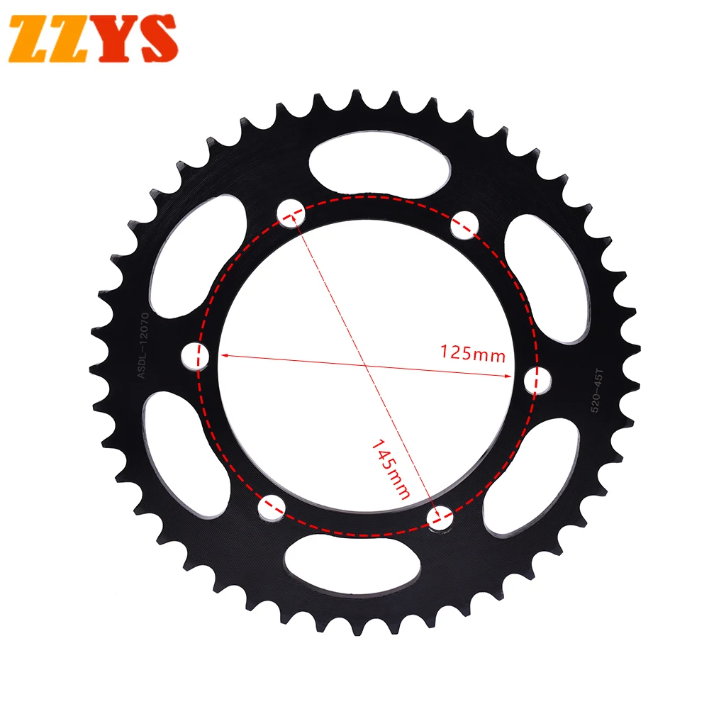 520 45T 45 Tooth Rear Sprocket Gear For Yamaha XT660 XT660R 5VK 04-15 XT660X Super Motard XTZ660 XTZ660Z Tenere ABS XT XTZ 660