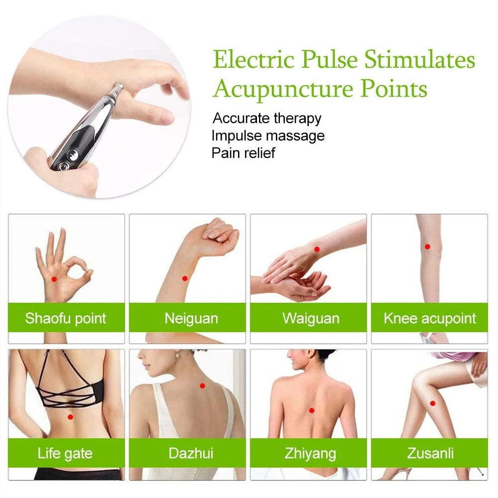 Electric Acupuncture Pen Pain Relief Therapy Muscle Healing Acupuncture Pen 9 Intensity Deep Tissue Massage Relief Pain Tools