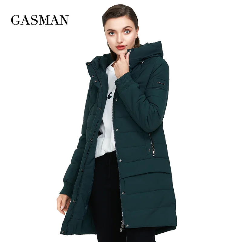 GASMAN Collection Hooded Warm Winter Coats Women High Quality Parka Long Coat Thick Jackets Female Winter Windproof Jackets 1820