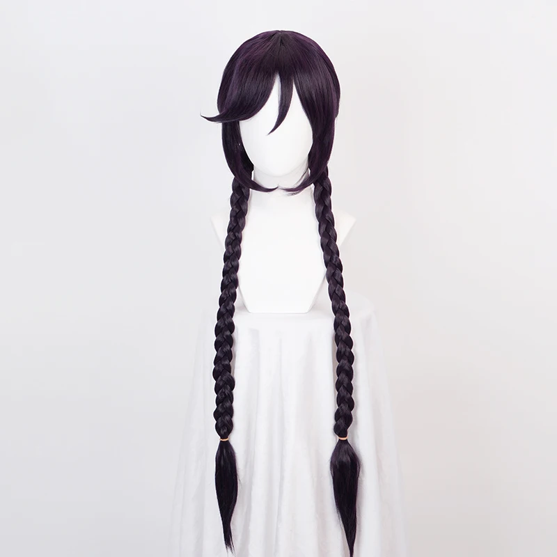 

IHYAMS Wigs Touko Fukawa Toko Dark Purple Long Braids Wig Cosplay Costume Dangan Ronpa Heat Resistant Synthetic Hair + Wig Cap