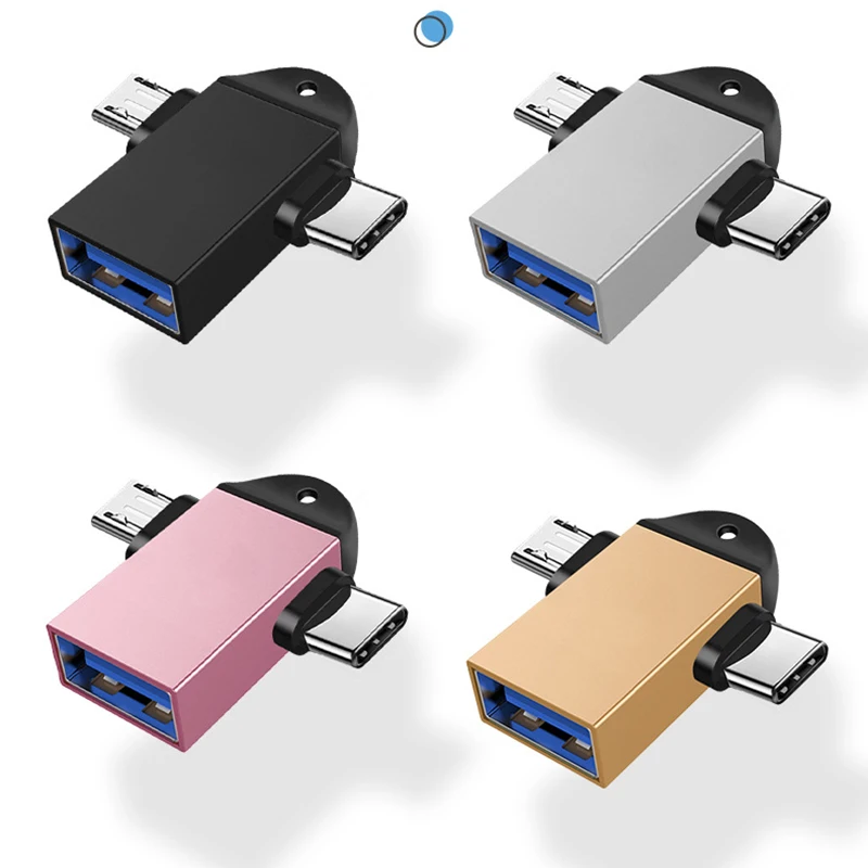 Adaptador OTG 2 en 1 para Android tipo C, Cable Otg tipo C para Xiaomi, tableta, unidad de disco duro, disco Flash, convertidores de ratón USB