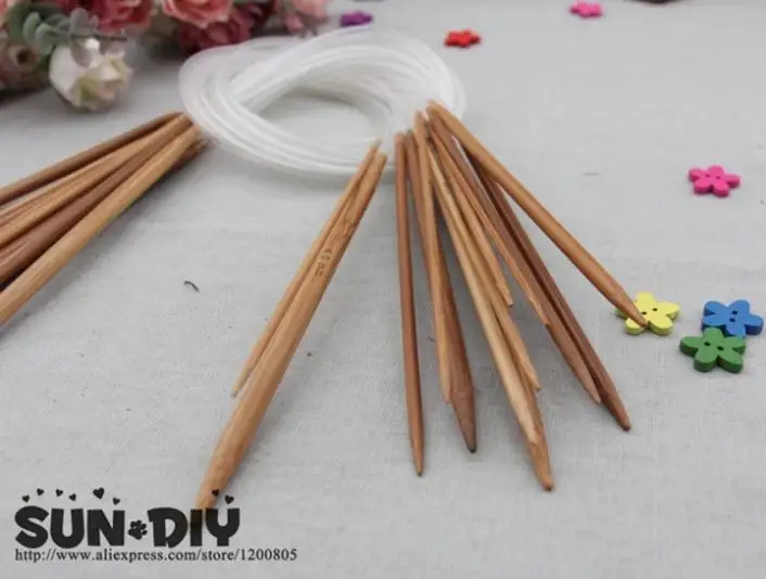 Miễn Phí Vận Chuyển Tre Tròn Kim Đan 80Cm 18 Chiếc 2.0-10.0Mm Cho Đồ Trang Trí Đan Bộ Kim Chỉ