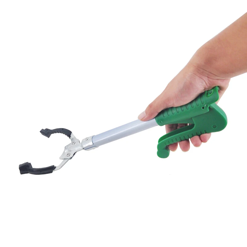 Aixiangru-Alloy Garbage Tongs, Pick Up Reaching Tool, Long Arm Garbage Collection Stick, Clip Picker, 1m