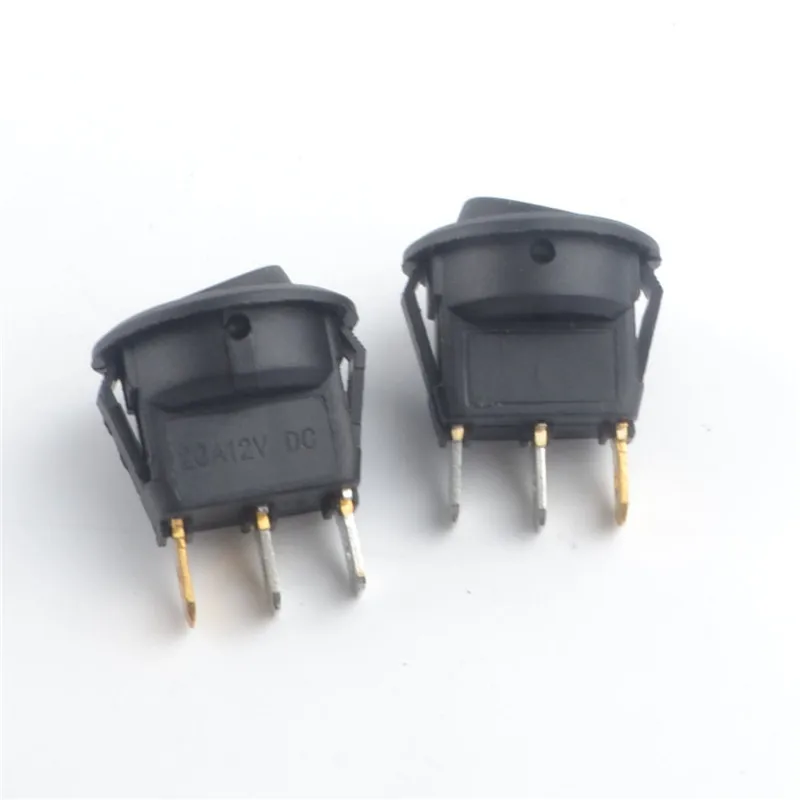 4Pcs Car 12V / 220V 3 Pin 4 color each cat\'s eye Round Rocker Dot Boat LED Light Toggle Switch SPST