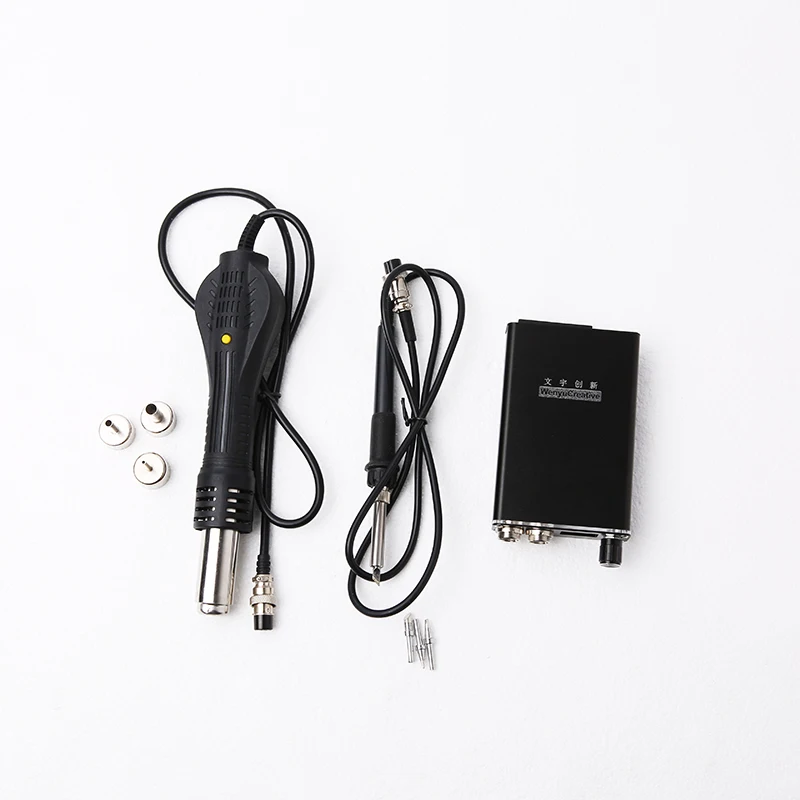 WY815P Solder Station Kit Hot Air Gun Electric Soldering iron LED Display DIY Rework Desoldering Station Soldering Tools English