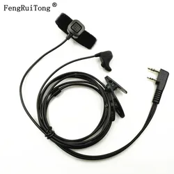 Auriculares con vibración para walkie-talkie, audífonos con micrófono, 2 en 1, PTT, dedo, para Wouxun, Puxing, Kenwood, TK3107, Baofeng, UV-5R, TYT