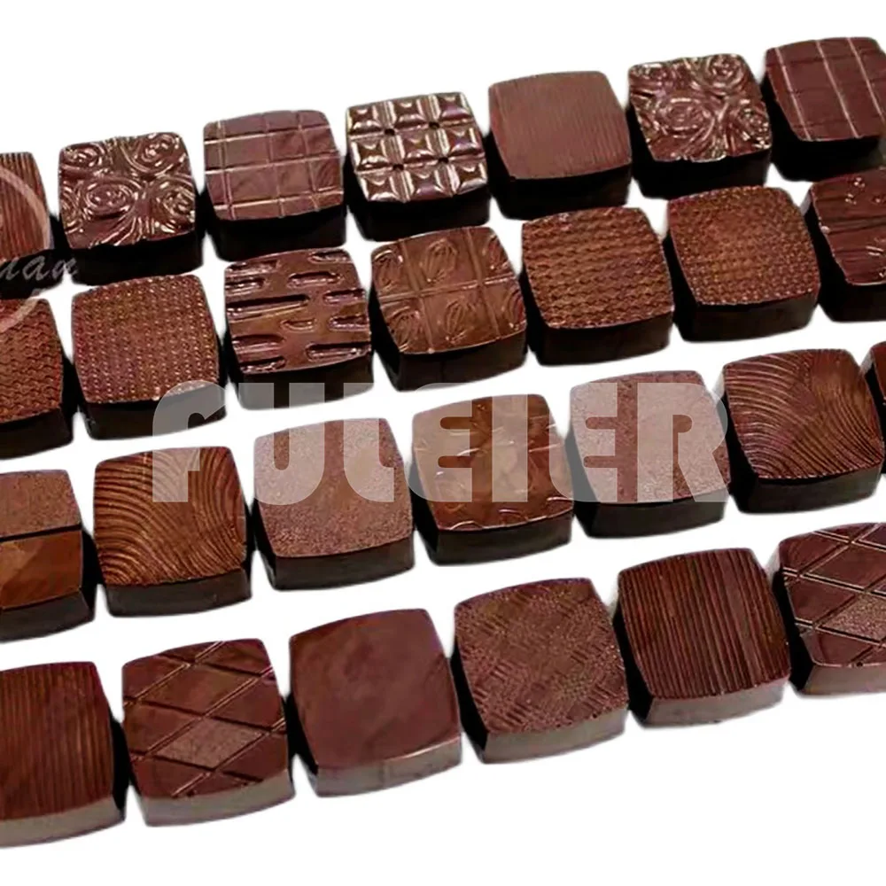 32 Holes 16 Style Square Shapes Polycarbonate Chocolate Mold  Baking Chocolate Sweets BonBon Cake Candy Mold Confectionery Tool