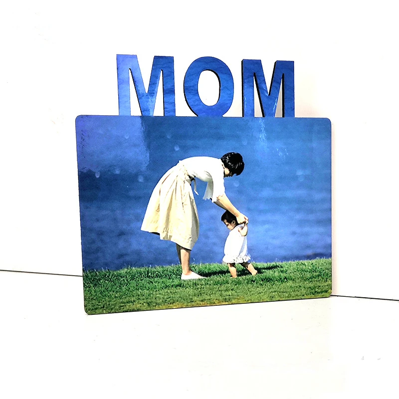 

4pcs/lot Free shipping Sublimation Blanks MDF Photo Plate Tag Printing Sublimation Ink Transfer Print Mother‘s Day DIY Gift