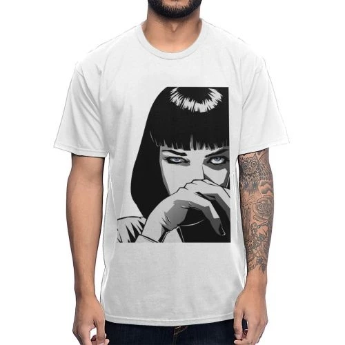 Fashion Pulp Fiction  Wallace T shirt Leisure Stylish Streetwear Tee Shirt Crewneck XS-3XL Plus Size Movie T-shirt