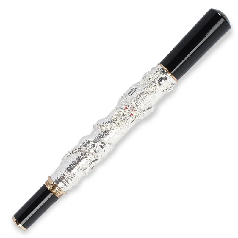 Imagem -03 - Jinhao Dragon Fountain Pen Canetas de Tinta Vintage para Escrever Material de Escritório Papelaria Presente Luxo Alta Qualidade