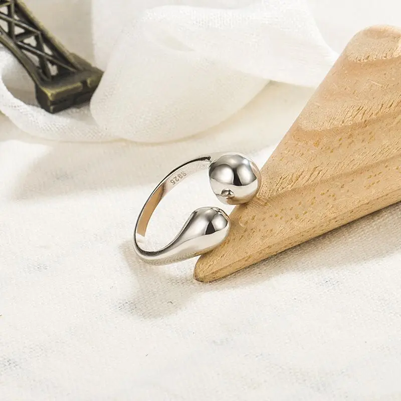 PANGJERY Gold Color Prevent Allergy Water Droplets Geometry Opening Rings for Women Fashion Exaggerated Jewelry Gift